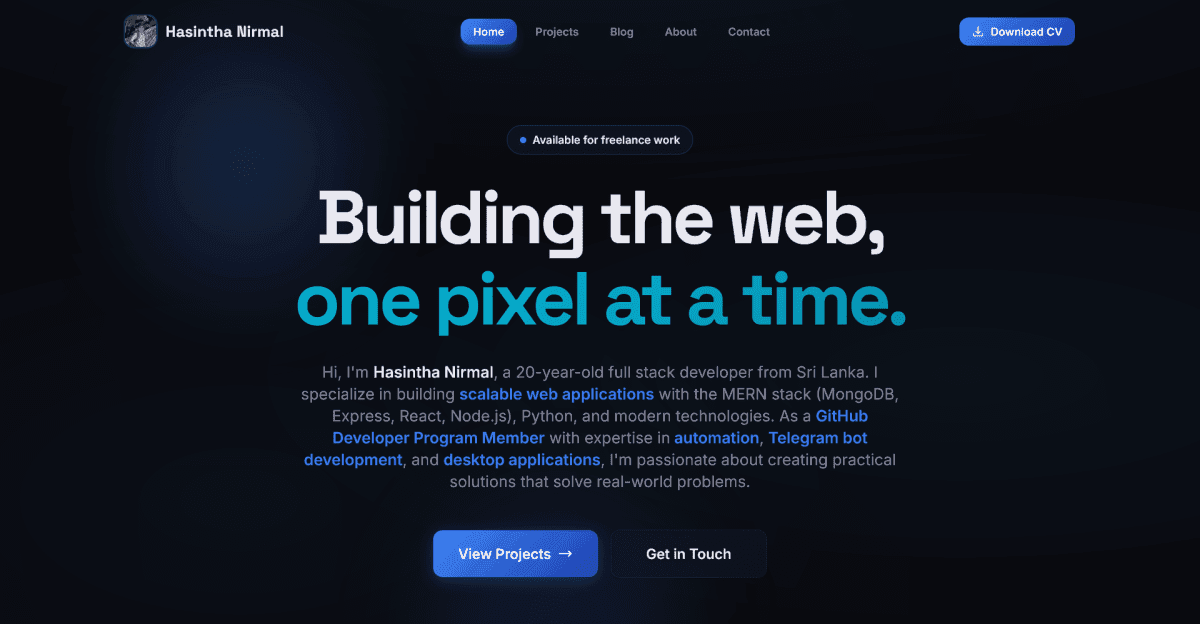 Simple portfoio website